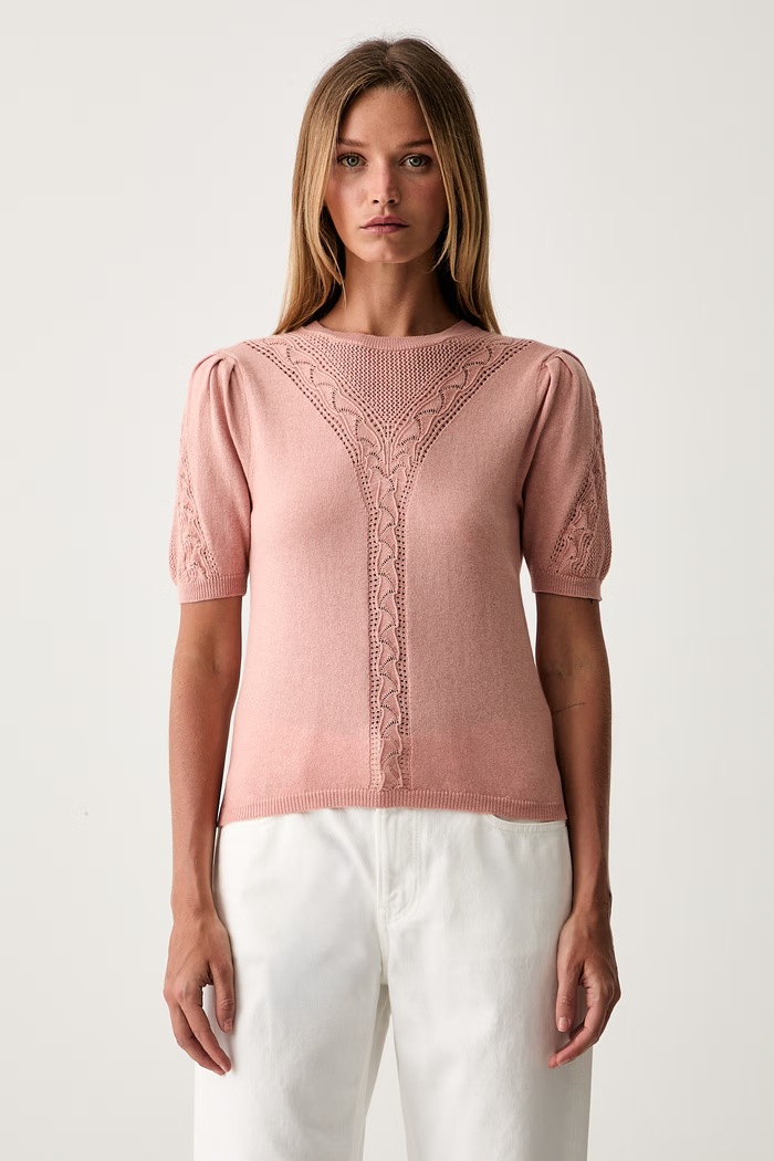 Twinset pulover za žene s vunom roza 262TP3210