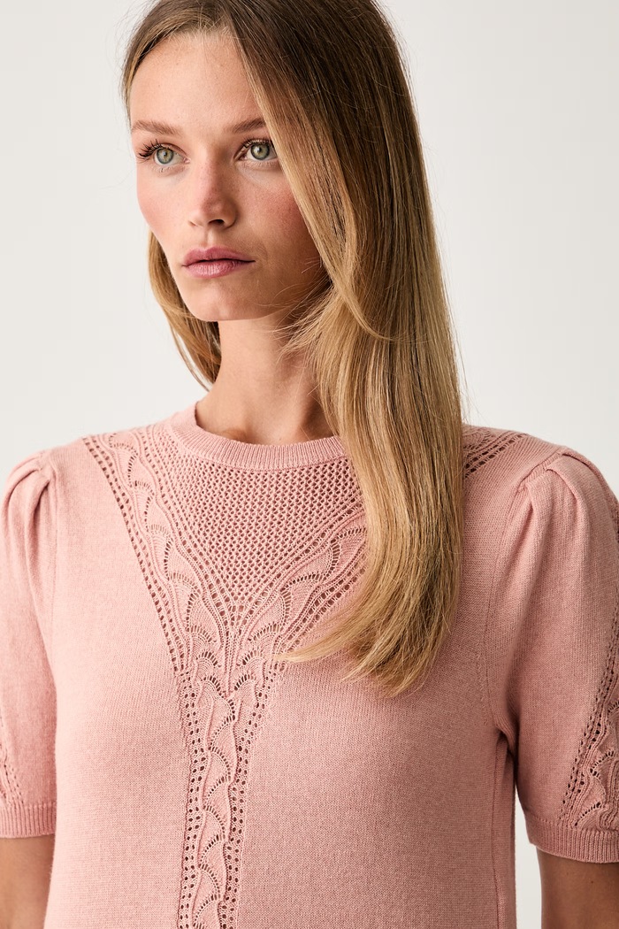 Twinset pulover za žene s vunom roza 262TP3210