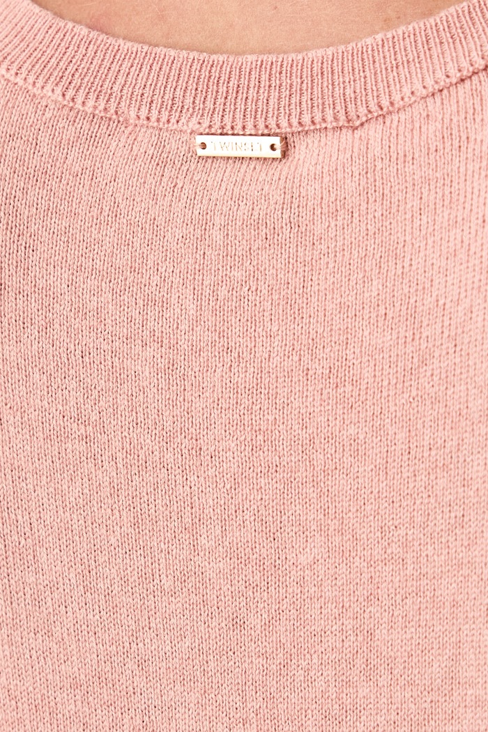 Twinset pulover za žene s vunom 262TP3210 roza