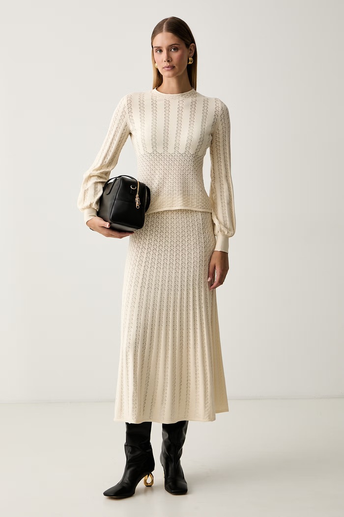 Twinset пуловер дамски с вискоза 262TP3124 бежов AW26