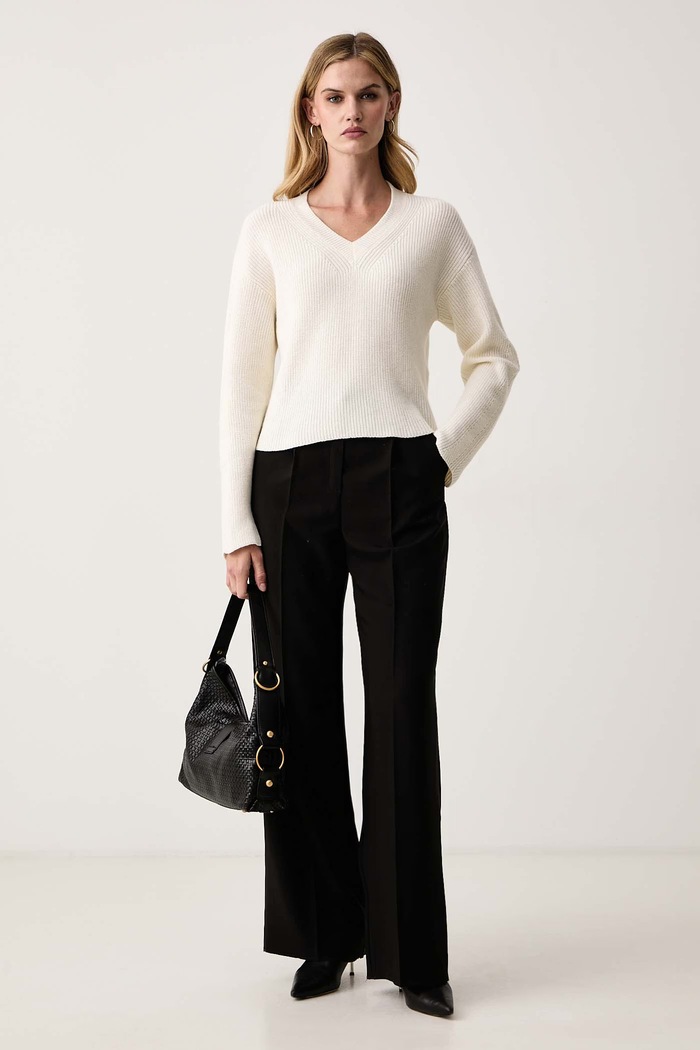 Twinset Πουλόβερ γυναικείο με μαλλί 262TP3052 μπεζ AW26