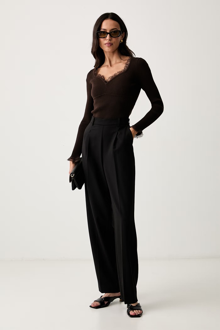 Twinset пуловер дамски с вискоза 262TP3390 кафяв AW26