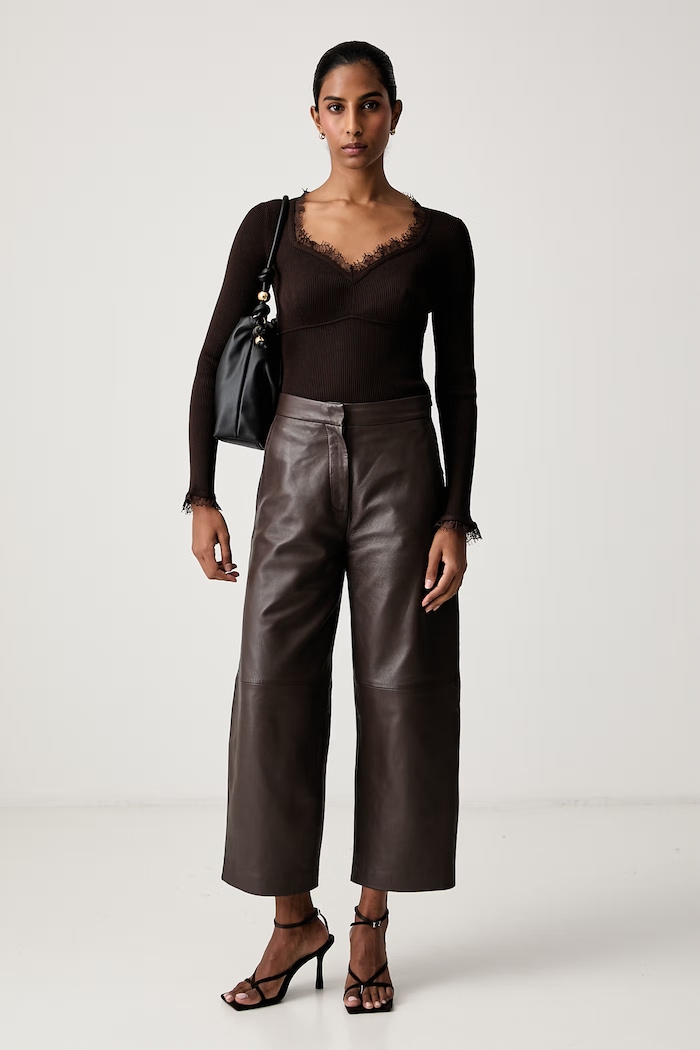 Twinset Sweter damski z wiskozą 262TP3390 brązowy AW26