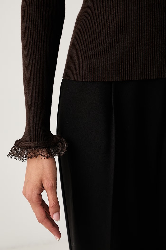 Twinset пуловер дамски с вискоза кафяв 262TP3390