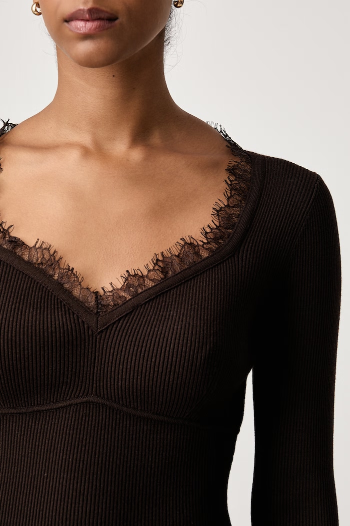 Sweter damski z wiskozą Twinset 262TP3390 brązowy
