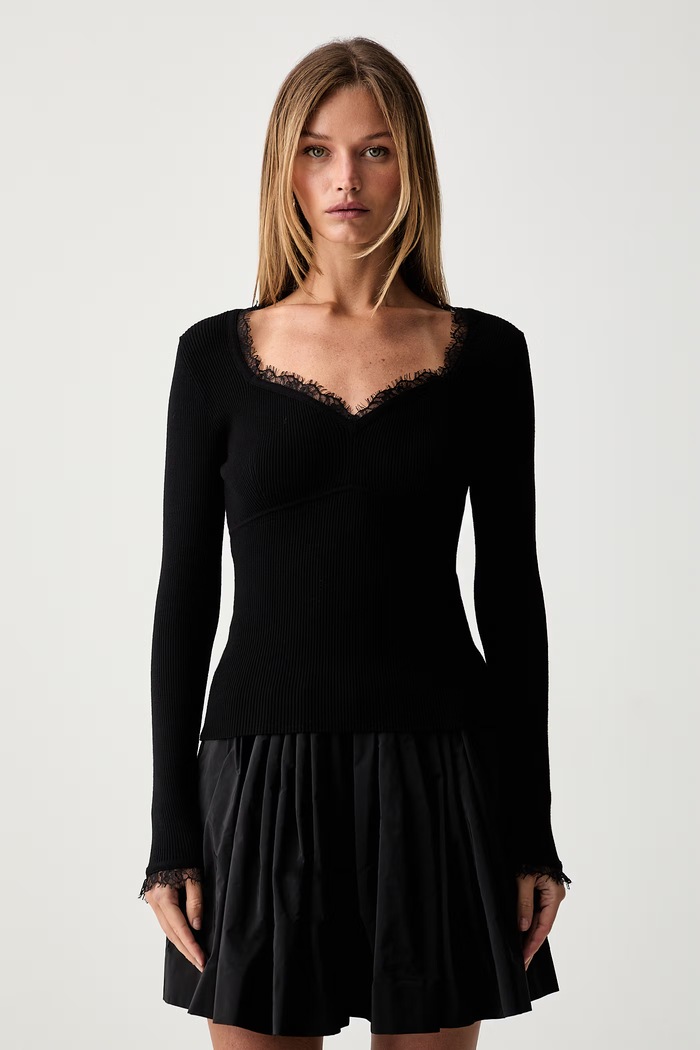 Twinset sveter dámsky s viskózou čierna 262TP3390