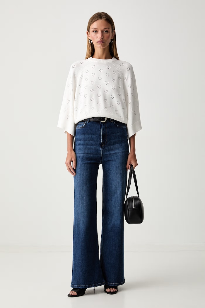 Twinset sweter damski z dodatkiem kaszmiru 262TP3024 beżowy AW26