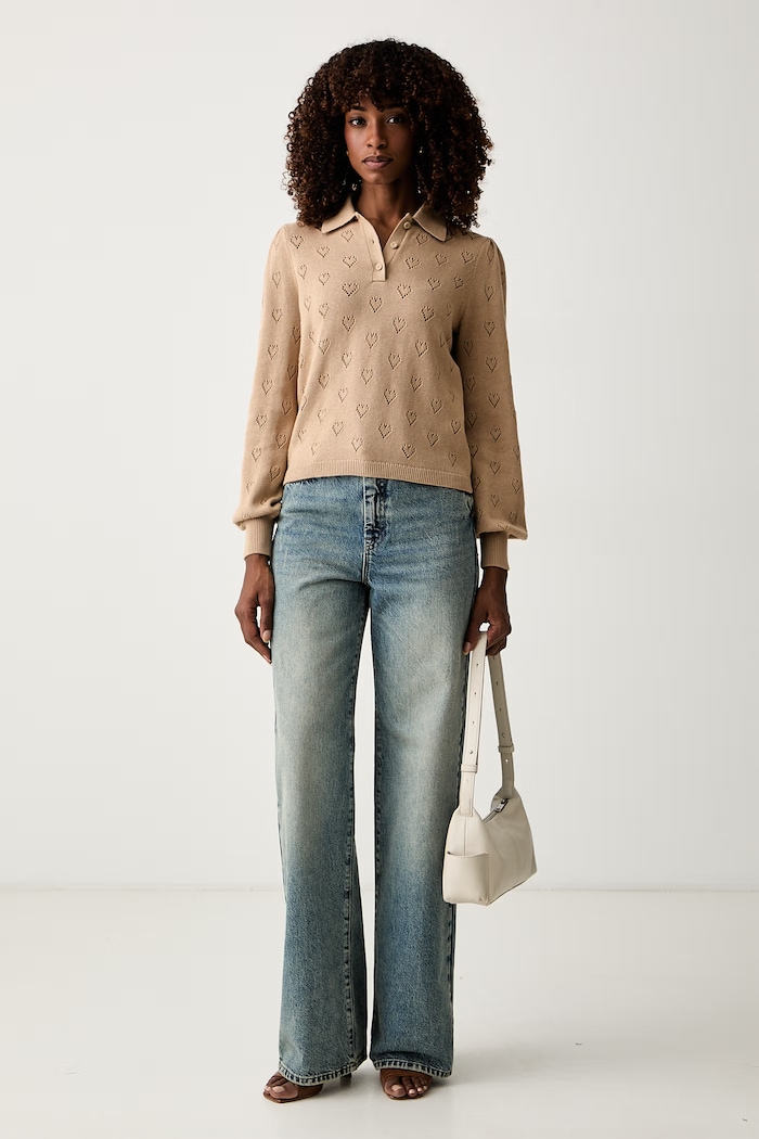 Twinset sweter damski z dodatkiem kaszmiru 262TP3022 beżowy AW26