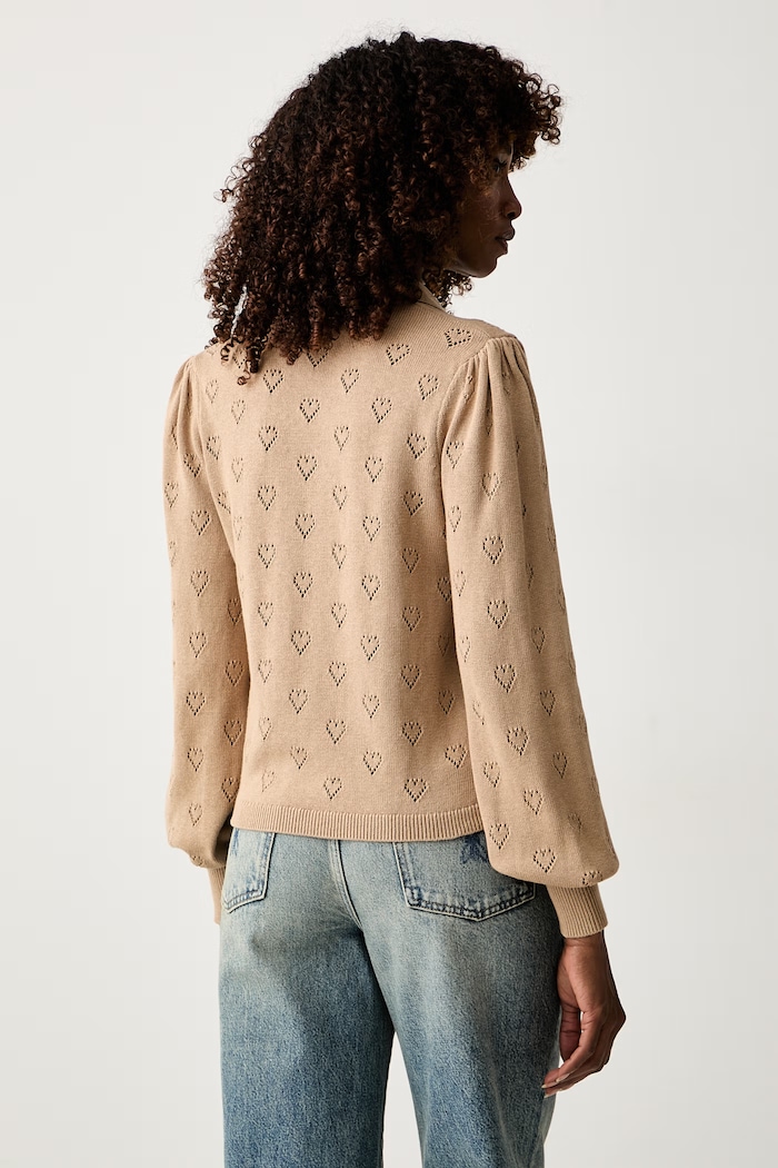 Odzież Twinset sweter damski z dodatkiem kaszmiru 262TP3022 beżowy