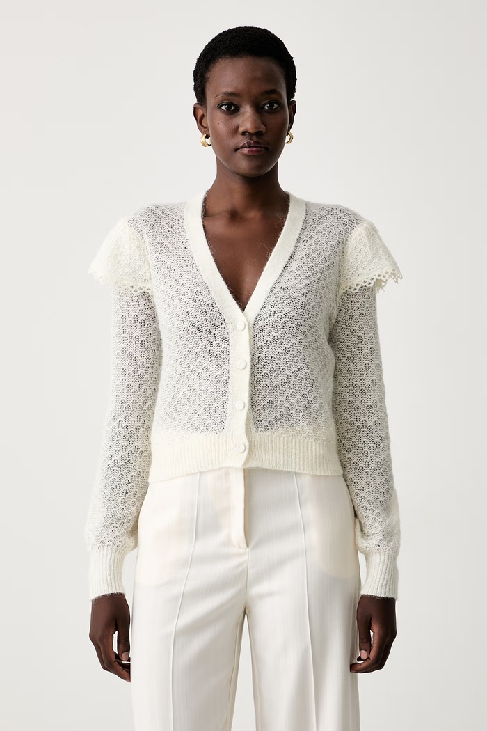 Twinset кардиган для женщин с добавлением шерсти бежевый 262TP3150