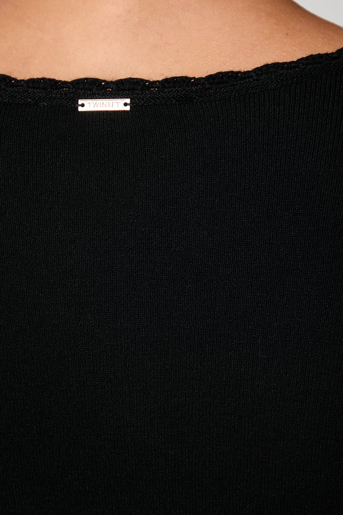 Twinset sveter dámsky s viskózou 262TP3033 čierna