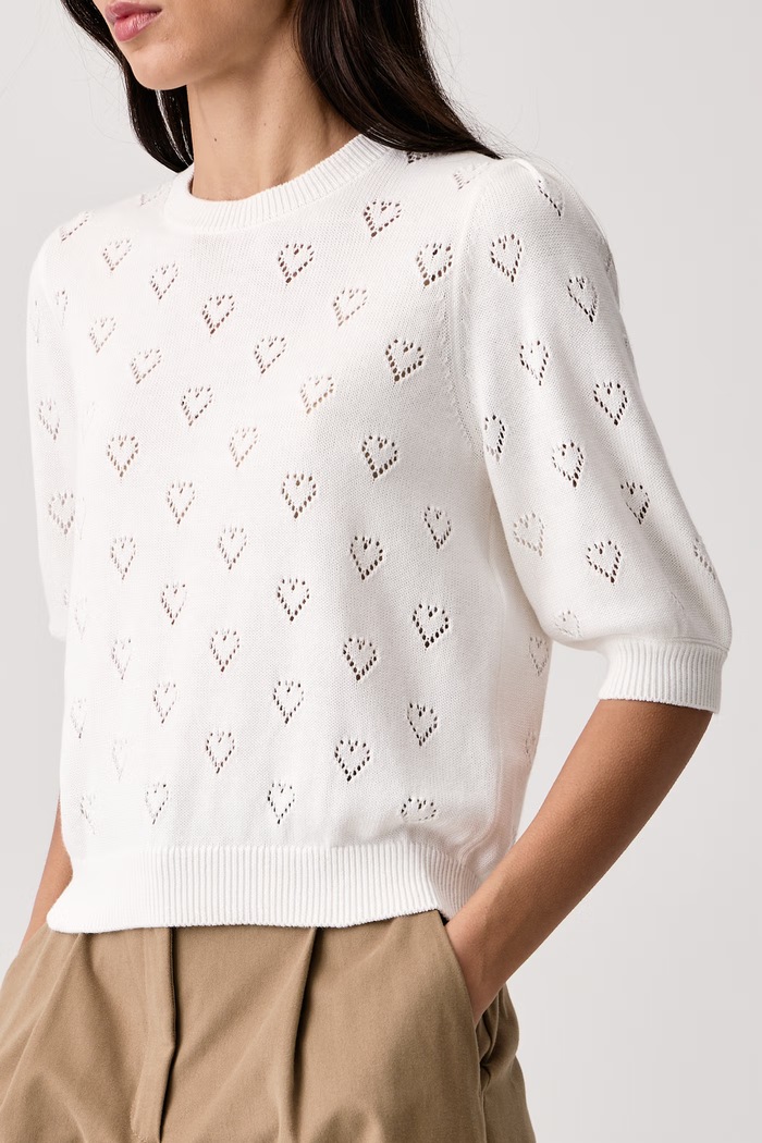 Pulover pentru femei cu amestec de cașmir Twinset 262TP3020 alb