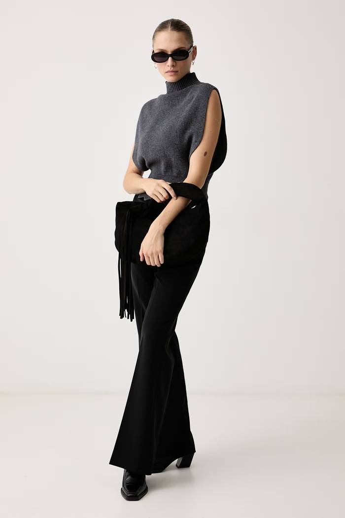 Twinset Елек дамски с вълна 262TP3050 сив AW26