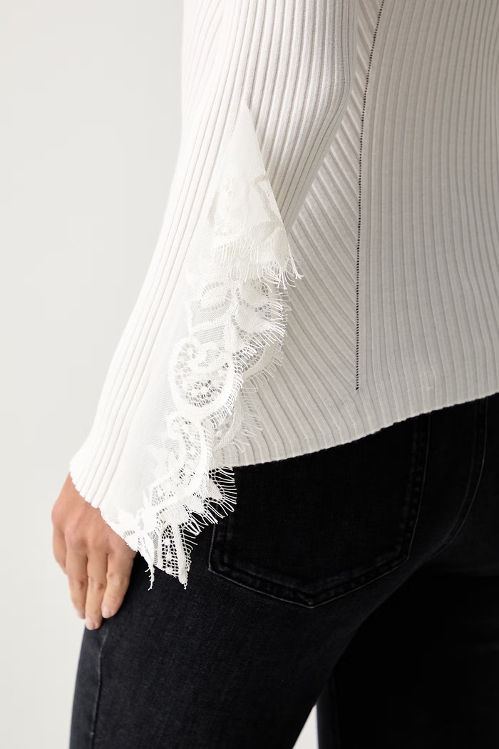 Twinset sweter damski z wiskozą 262AP3102 beżowy