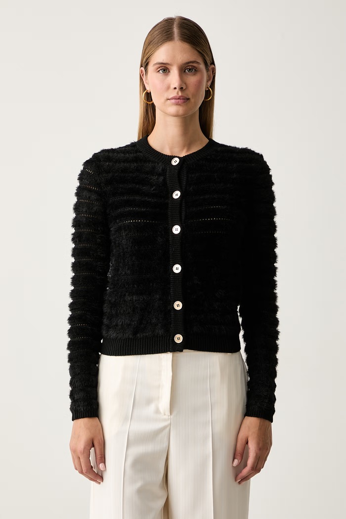 Twinset жилетка дамска с вълна черен 262AP3032