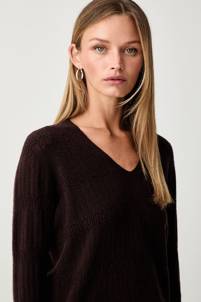 Twinset sweter damski wełniany brązowy 262AP3021