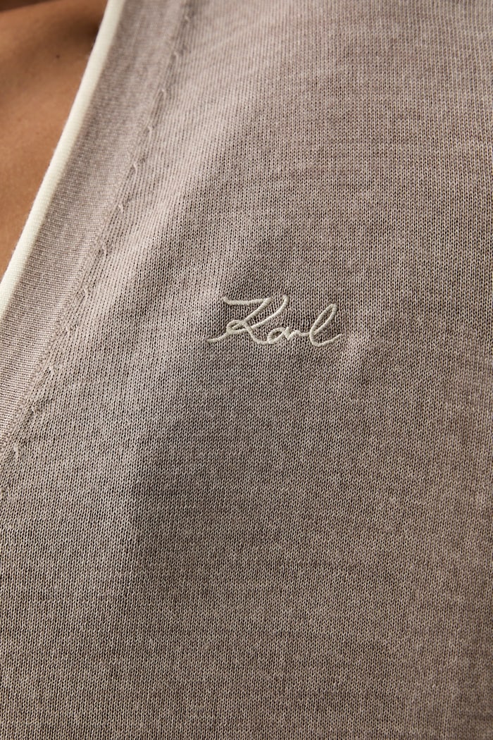 Karl Lagerfeld kardigan damski wełniany B3W18038 beżowy