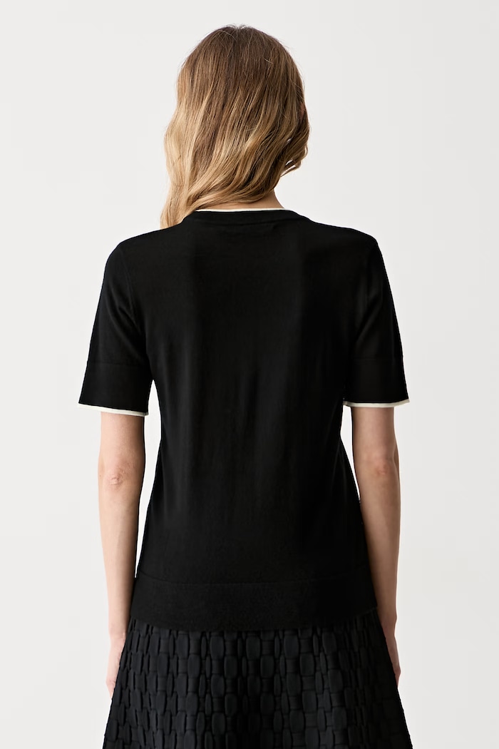 Abbigliamento Karl Lagerfeld maglietta basic da donna in lana B3W18039 nero