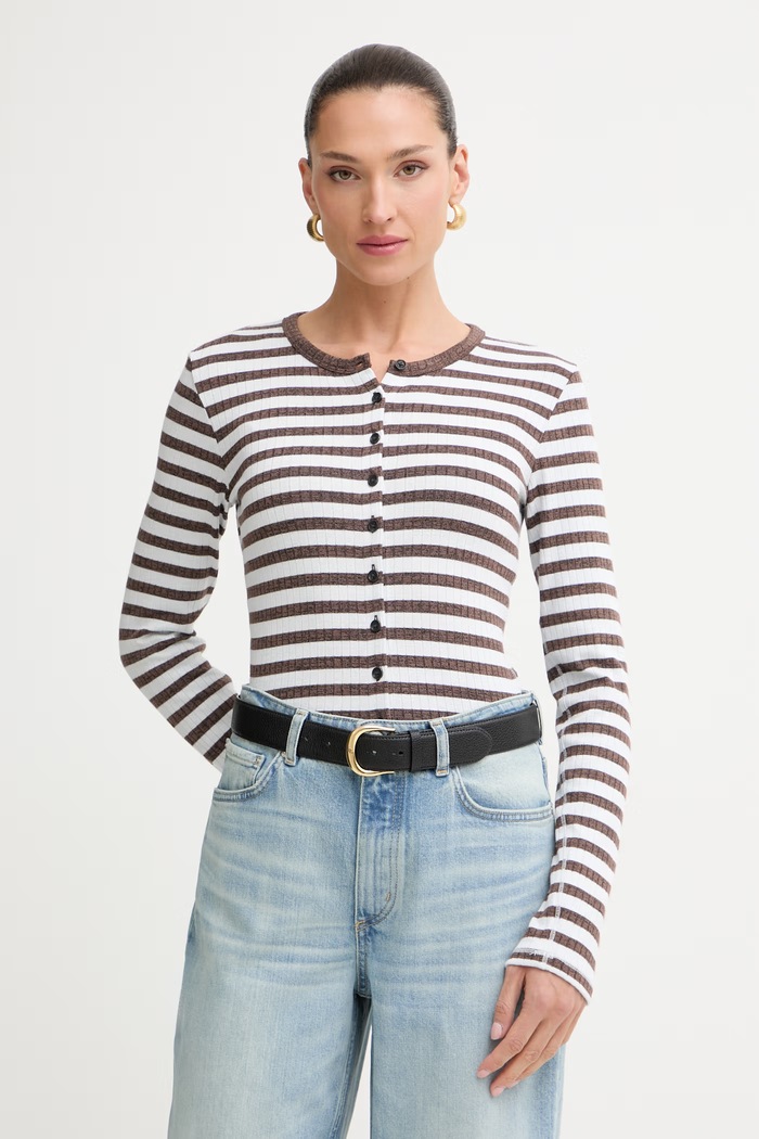 rag & bone kardigan damski z wiskozą biały RE2J26PT3KW