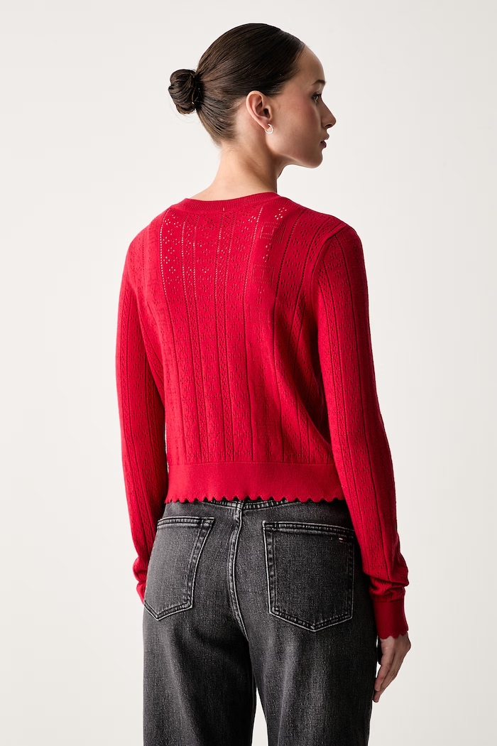 Ρούχα Tommy Jeans ζακέτα γυναικεία με βισκόζη DW0DW22931 κόκκινο