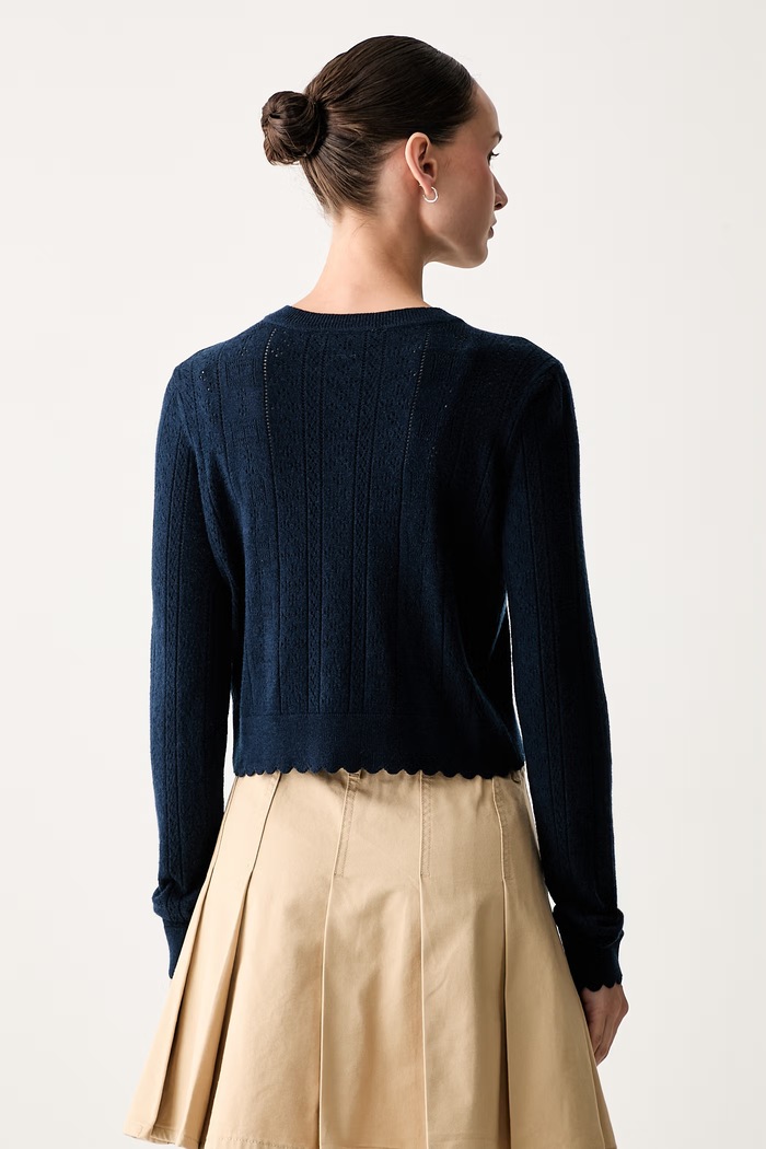 Ρούχα Tommy Jeans ζακέτα γυναικεία με βισκόζη DW0DW22931 σκούρο μπλε