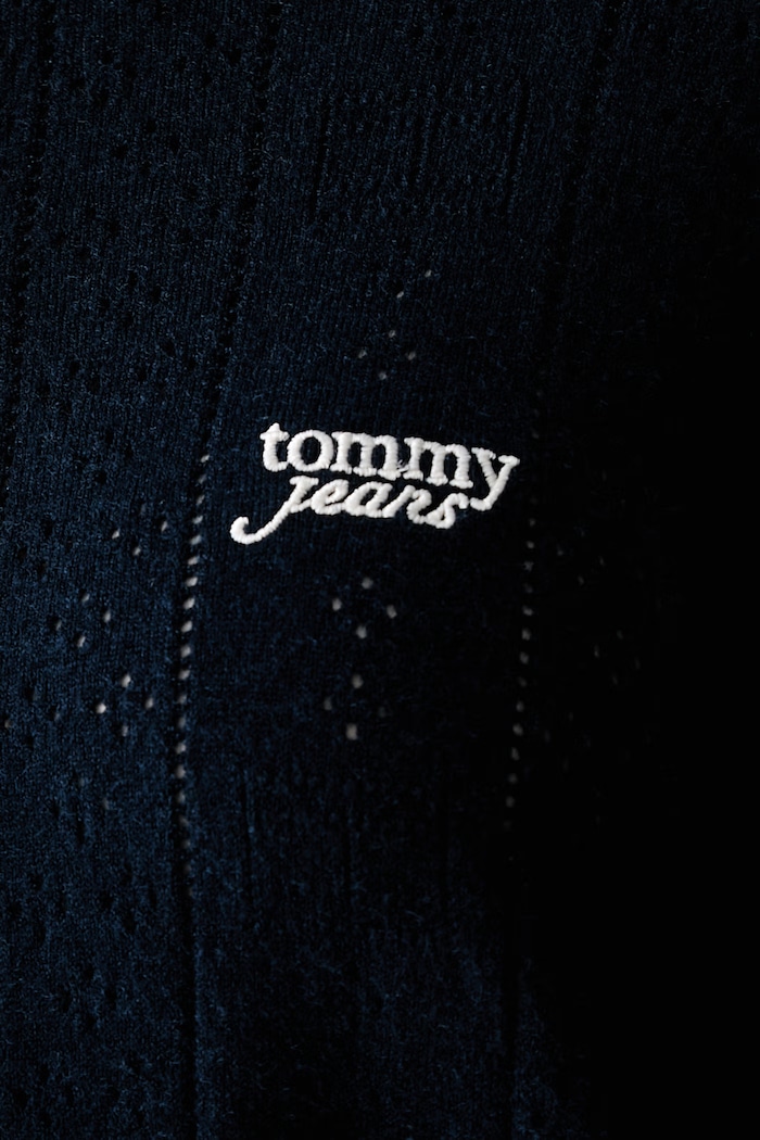 Tommy Jeans ζακέτα γυναικεία με βισκόζη DW0DW22931 σκούρο μπλε