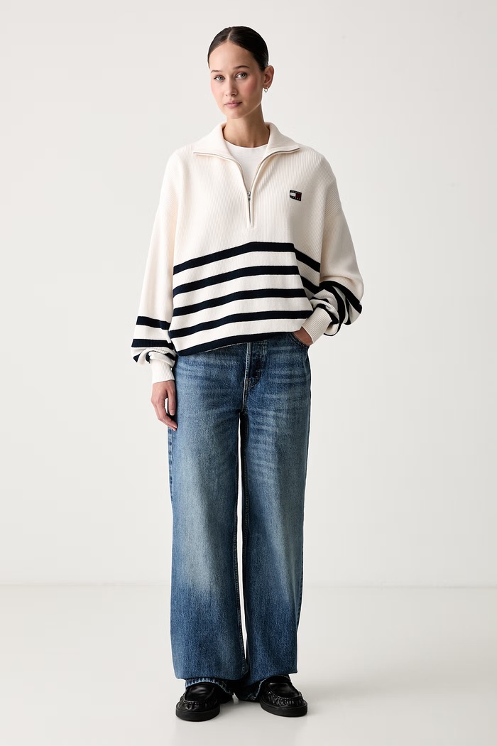 Tommy Jeans pulover za žene od pamuka DW0DW22928 bež AW26
