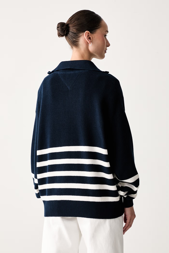 Odzież Tommy Jeans sweter damski bawełniany DW0DW22928 granatowy