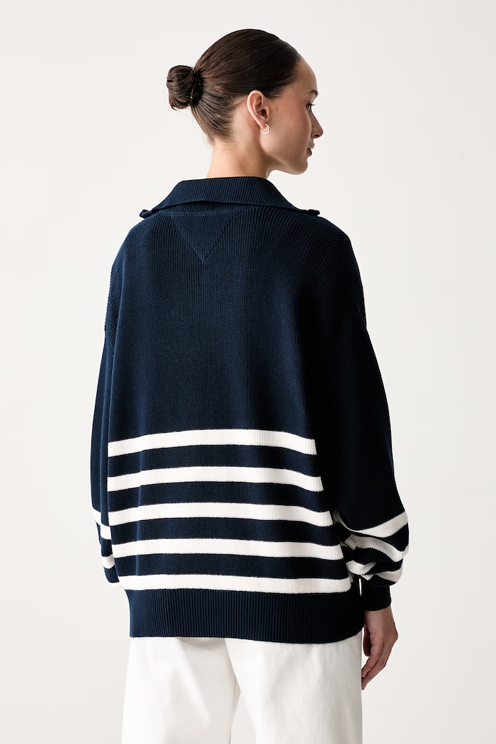 Odzież Tommy Jeans sweter damski bawełniany DW0DW22928 granatowy