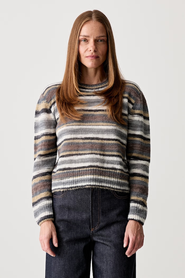 A.P.C. sweter damski z wełną pull Gabby multicolor WPABG.F23515