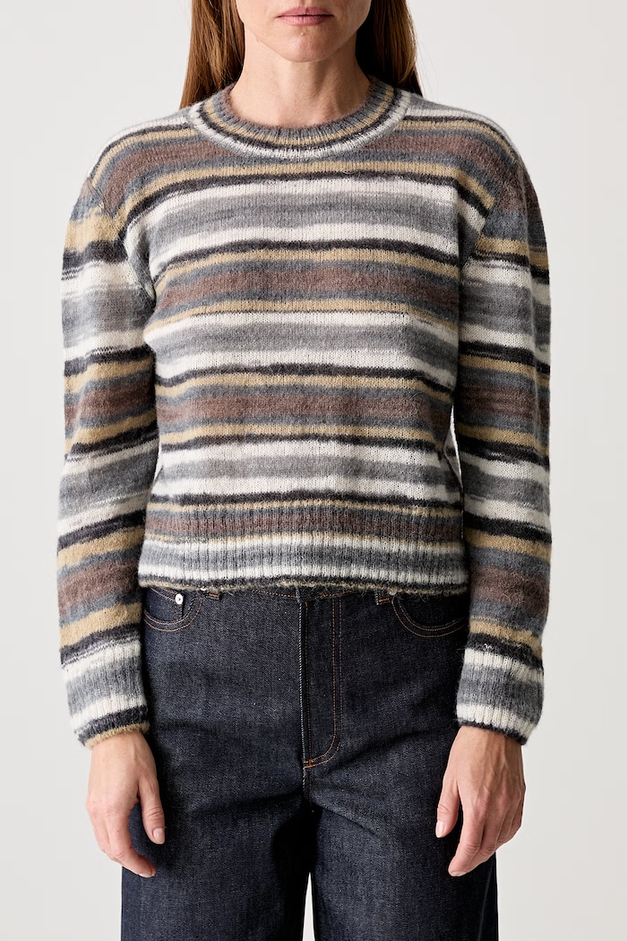A.P.C. sweter damski z wełną pull Gabby multicolor WPABG.F23515