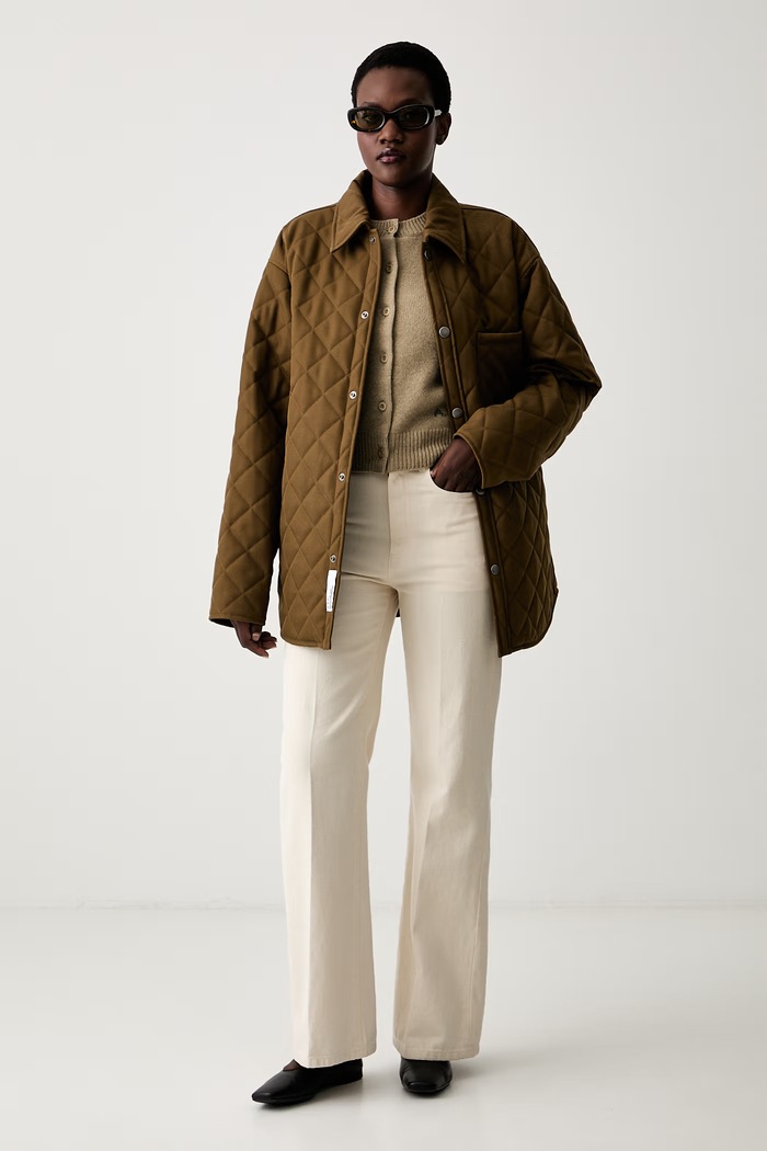 A.P.C. kardigan damski wełniany lila WOASW.F22352 beżowy AW26