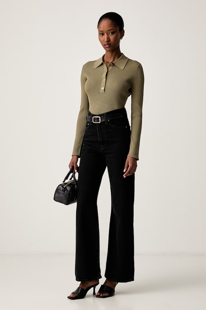 MICHAEL Michael Kors sweter damski z wiskozą MR661ER5ZV zielony AW26