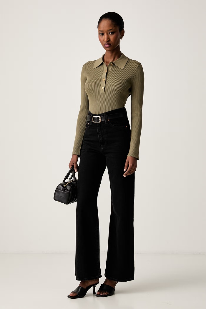 MICHAEL Michael Kors sweter damski z wiskozą MR661ER5ZV zielony AW26