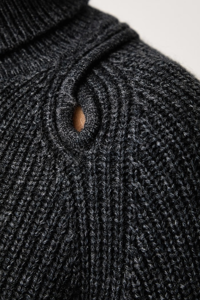 Sweter damski z wełną YINGA Sessun szary 26109001