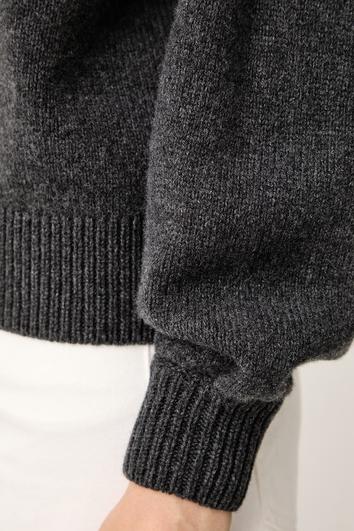 Sweter damski wełniany NIKO Sessun szary 26109033