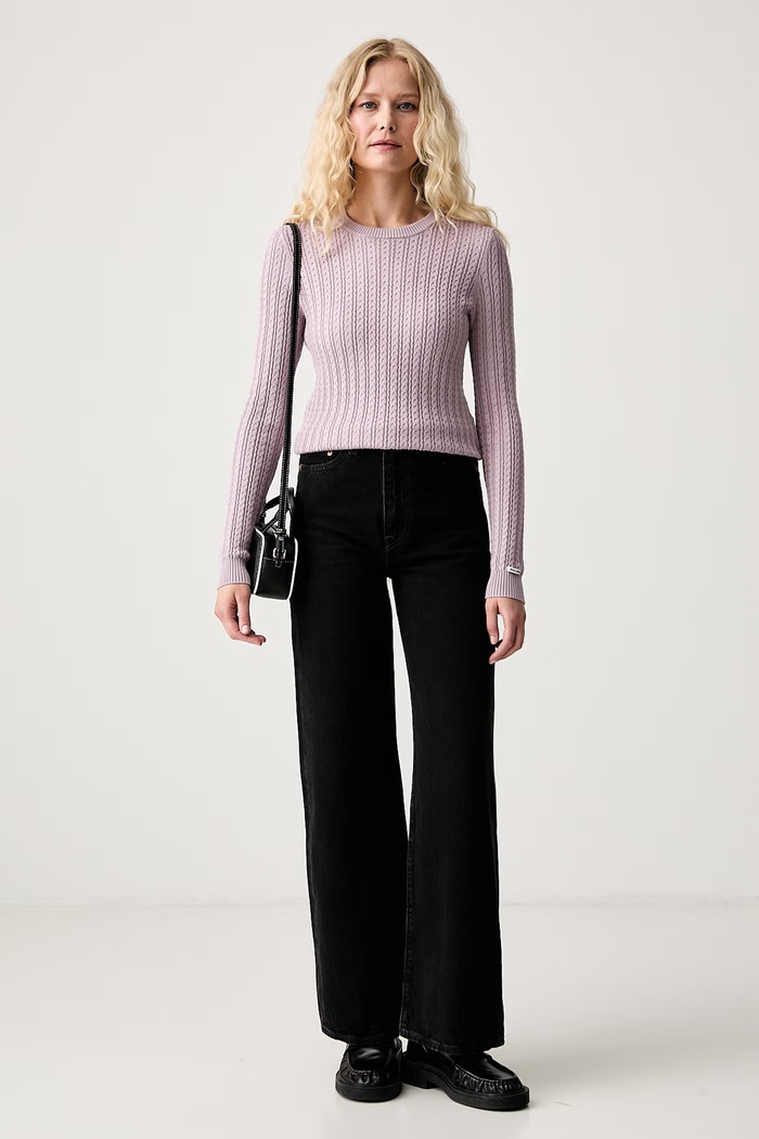 Guess Jeans pulover ženski z viskozo W6YR41.Z1102 vijolična AW26