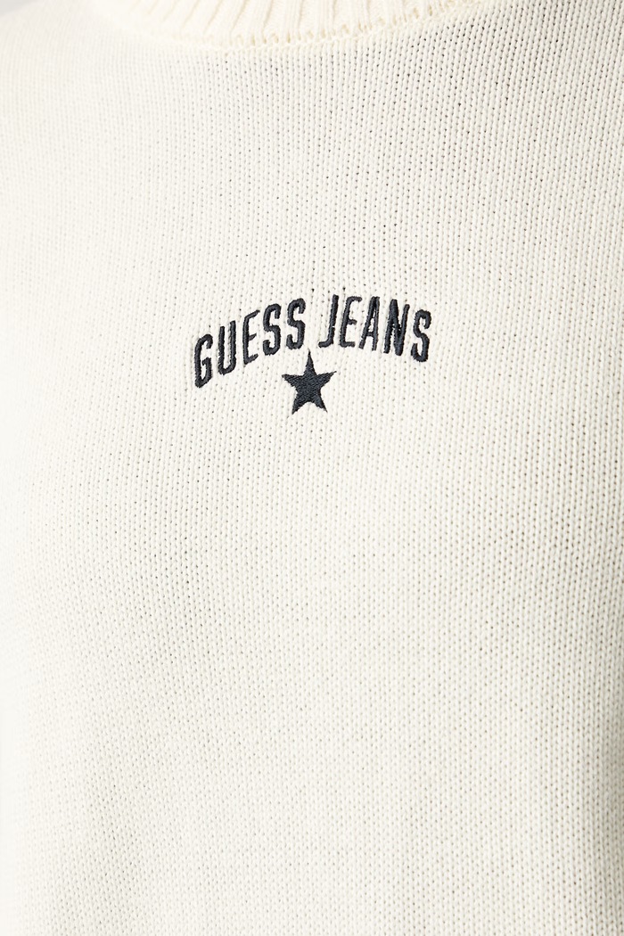 Guess Jeans пуловер дамски от памук W6YR40.Z1074 бежов