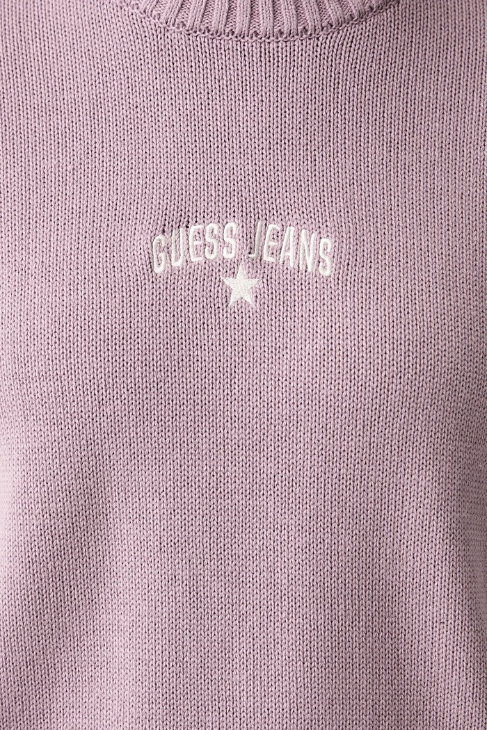 Guess Jeans пуловер дамски от памук W6YR40.Z1074 виолетов