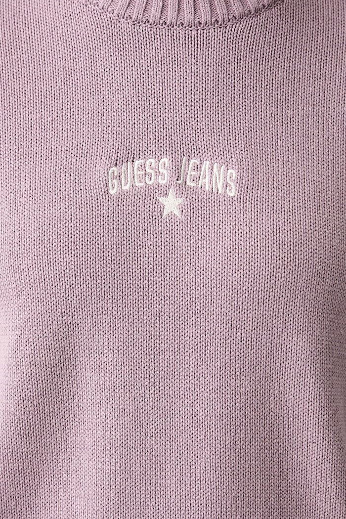 Guess Jeans пуловер дамски от памук W6YR40.Z1074 виолетов