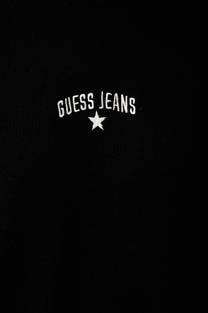 Guess Jeans пуловер дамски от памук W6YR40.Z1074 черен