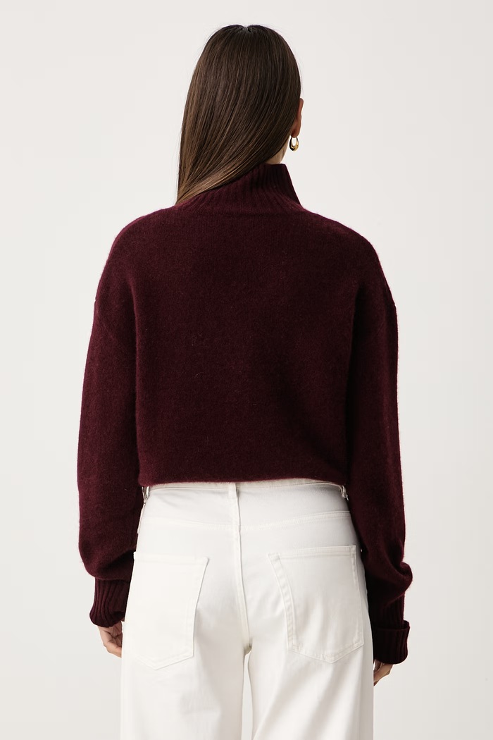Oblačila Guess Puli ženska s kašmirjem x LEONIE HANNE W6BR85.Z1958 bordo