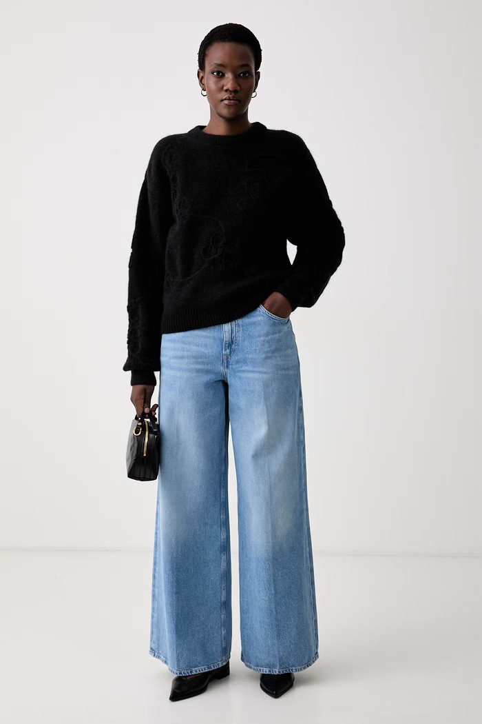 Rotate sweter damski z wełną 116606100 czarny AW26