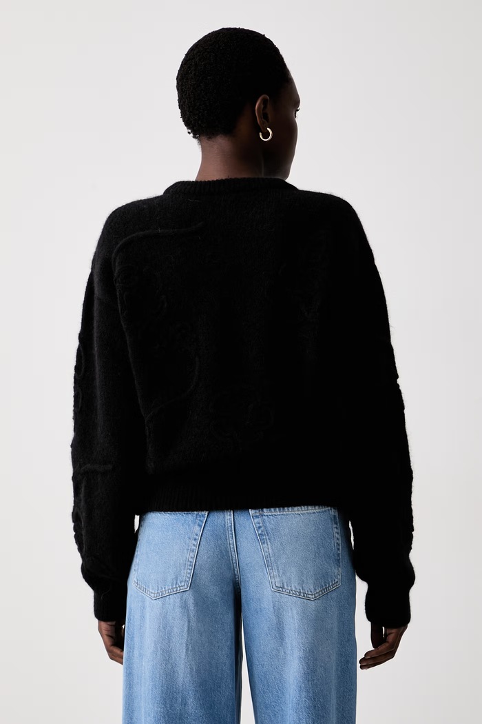 Odzież Rotate sweter damski z wełną 116606100 czarny