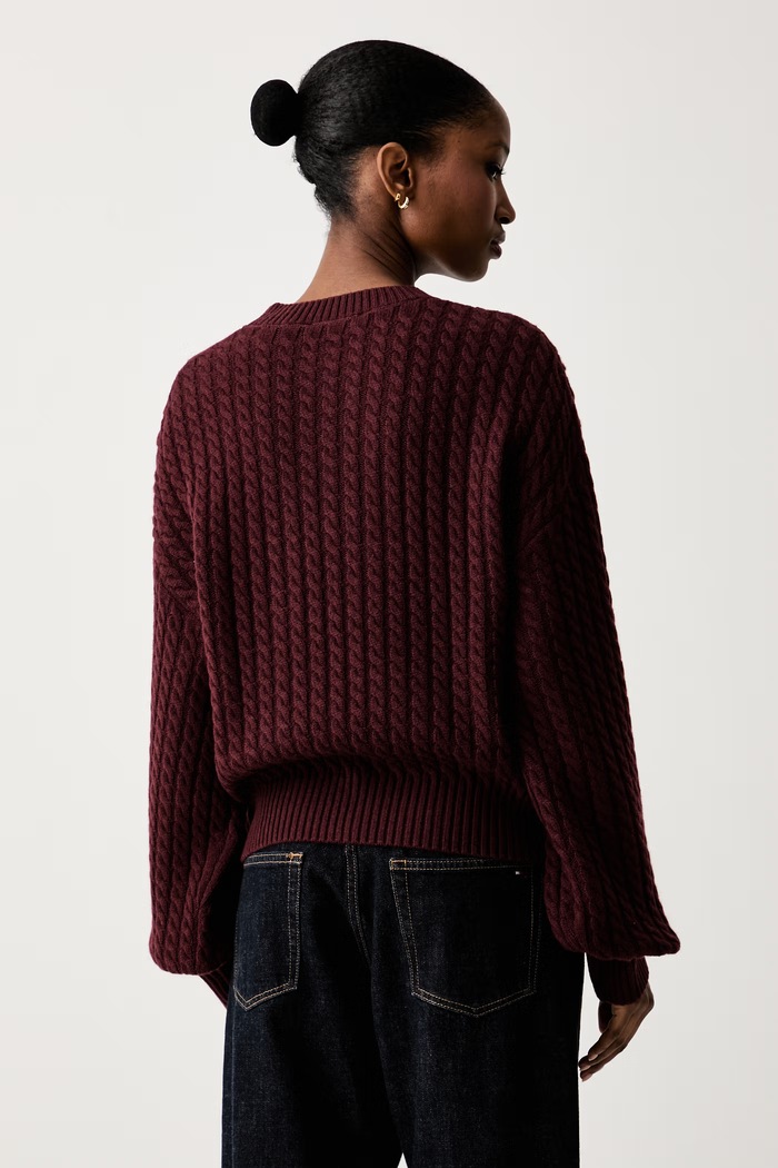 Odzież Rotate sweter damski wełniany 116437741 bordowy