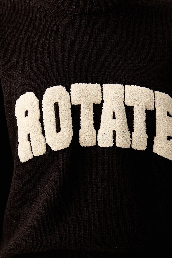 Rotate sweter damski wełniany 1165123088 brązowy