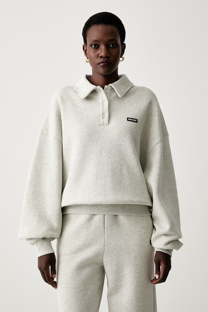 Rotate bluza damska bawełniana szary 1163733070