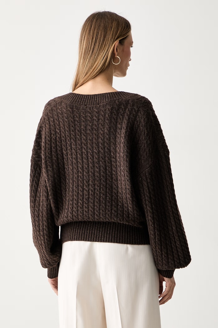 Odzież Rotate sweter damski wełniany 1164342037 brązowy
