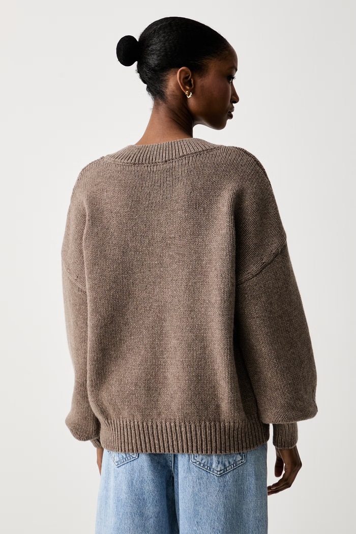 Odzież Rotate sweter damski wełniany 1151411078 brązowy