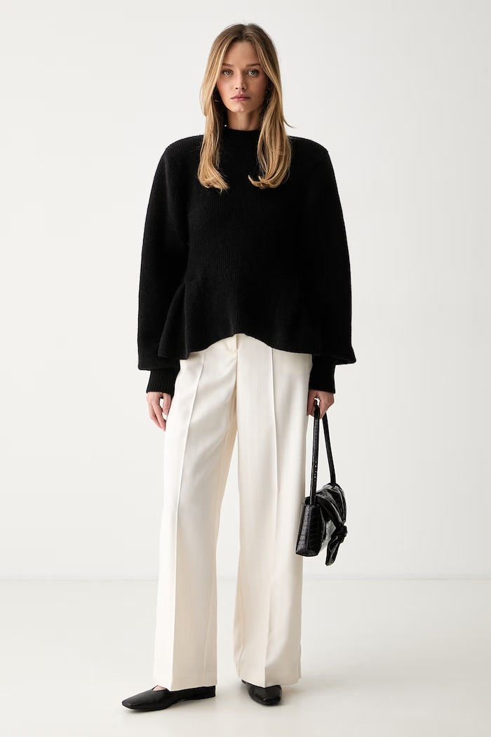 Rotate sweter damski z wełną 116871100 czarny AW26